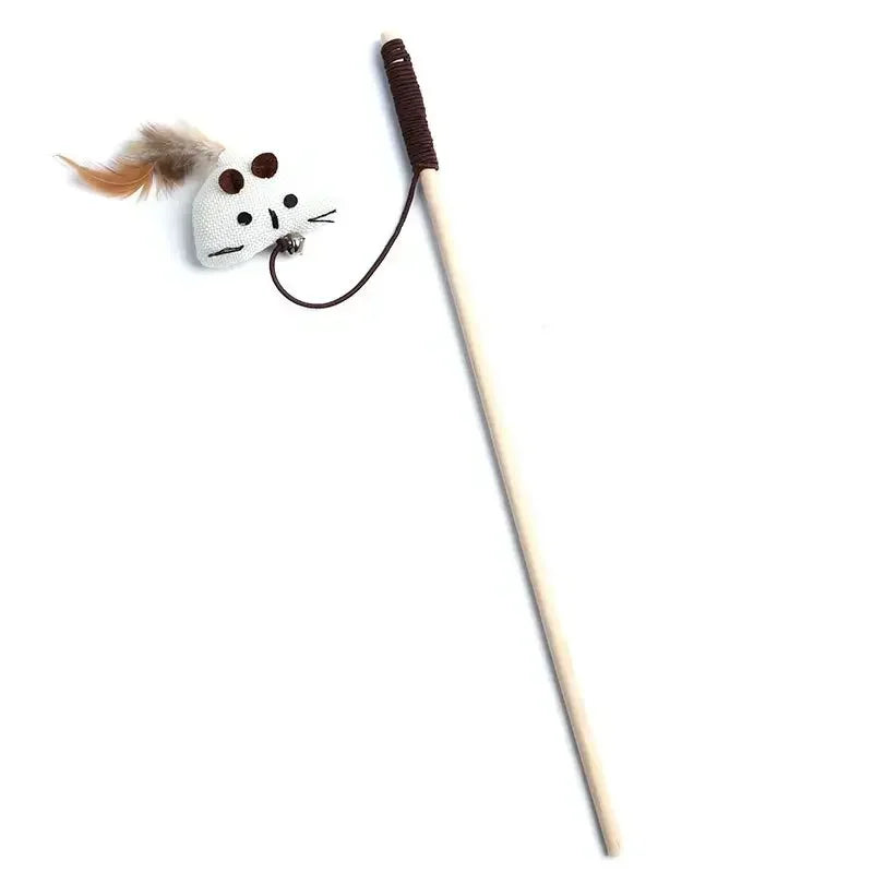 Interactive Feather Cat Wand Toy